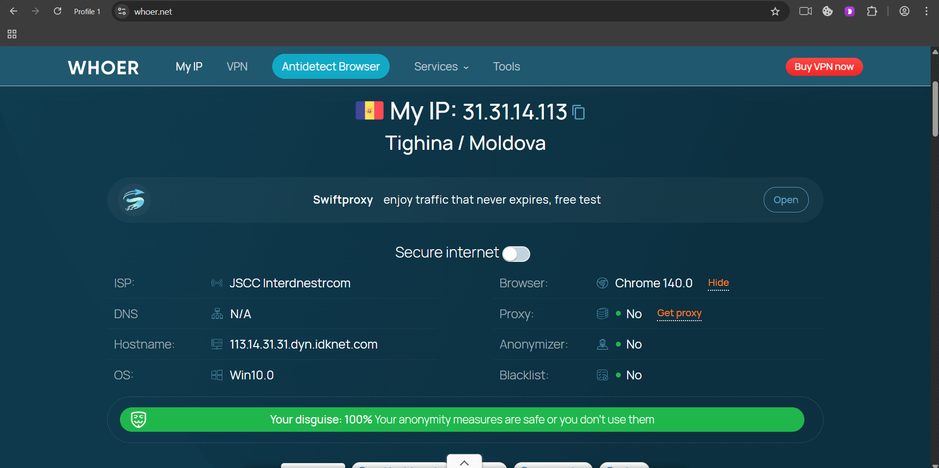How to determine if connection goes through proxy (IP checkers, whoer.net and others) — Checking proxies: how to make sure your server works properly