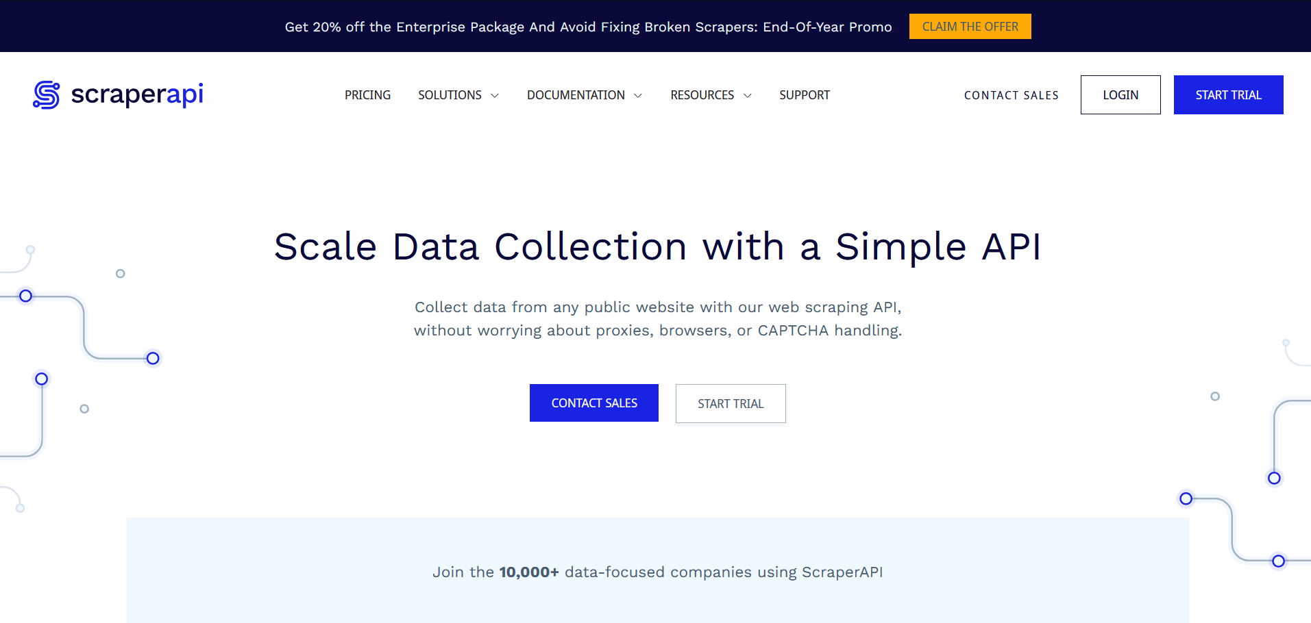4. ScraperAPI — Топ-10 альтернатив и конкурентов Webshare в 2026 году
