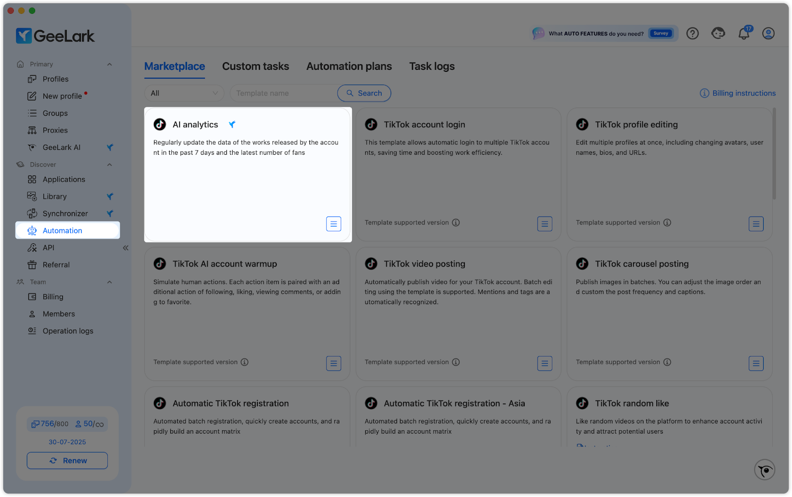 GeeLark AI — Set Up GonzoProxy in GeeLark