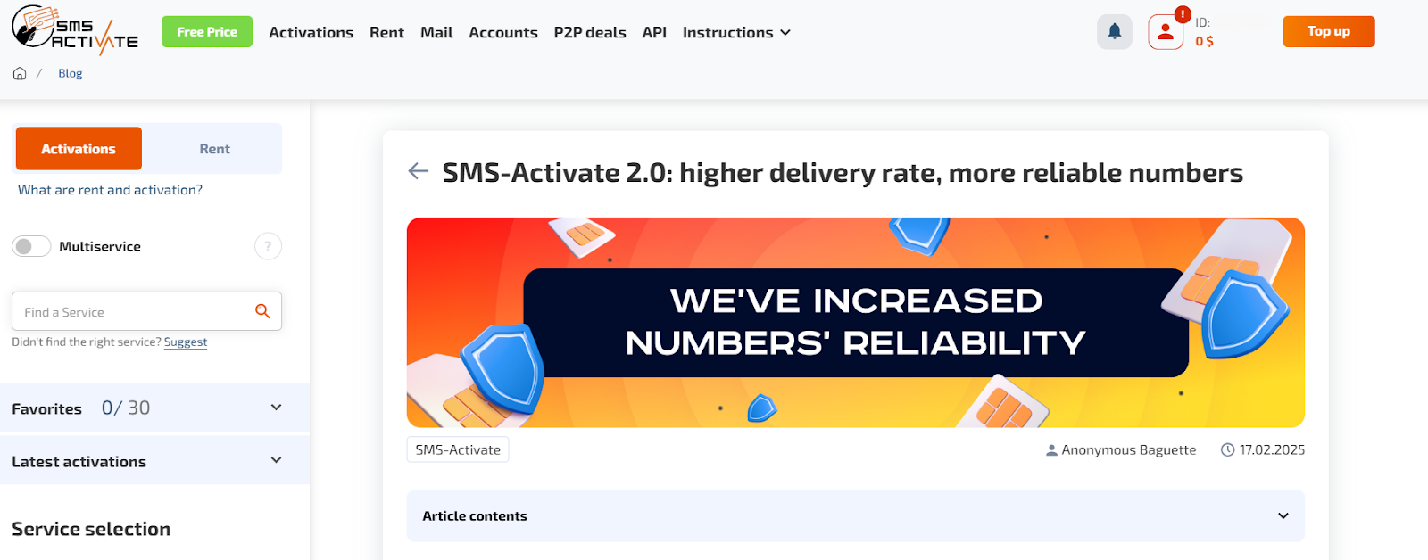 Physical numbers are a priority — more successful activations — Set Up GonzoProxy in SMS-Activate