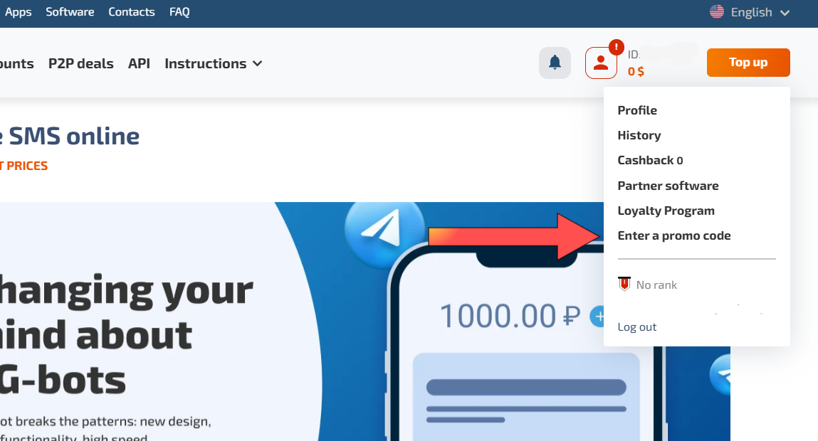 Instructions: how to use the SMS-Activate service — Set Up GonzoProxy in SMS-Activate