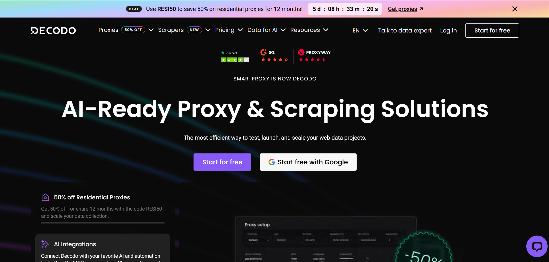 6. Decodo (formerly Smartproxy) — Top 8 IPRoyal Alternatives in 2026